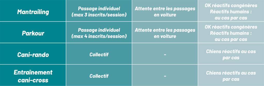 Tableau descriptif loisirs